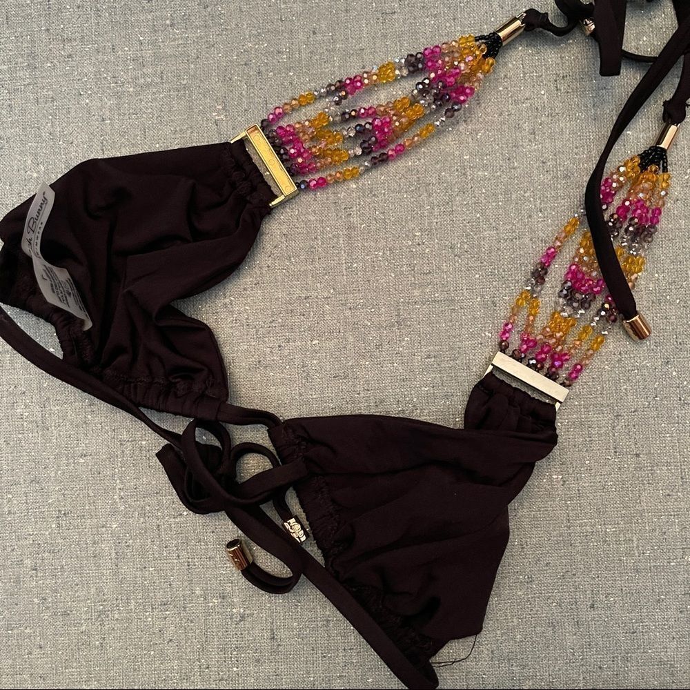 Beach Bunny Out of Your League Bikini Top Black - Picture 7 of 10